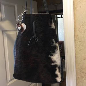 Italian Made Cow & Leather Handbag